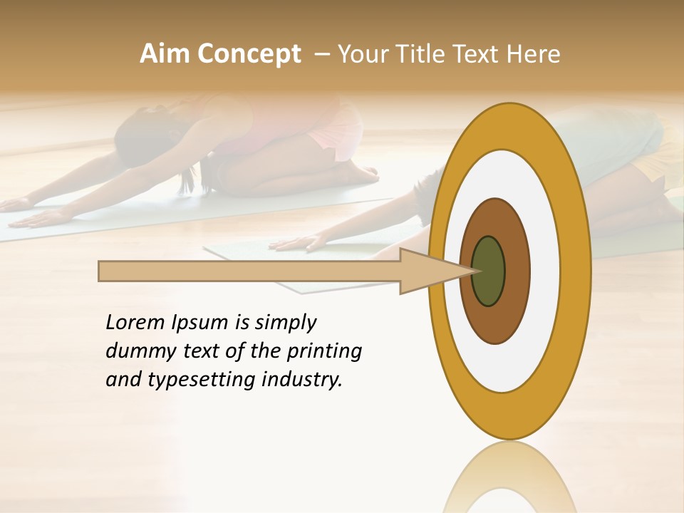 Two Young Women On Yoga Mats Doing Child's Pose. PowerPoint Template