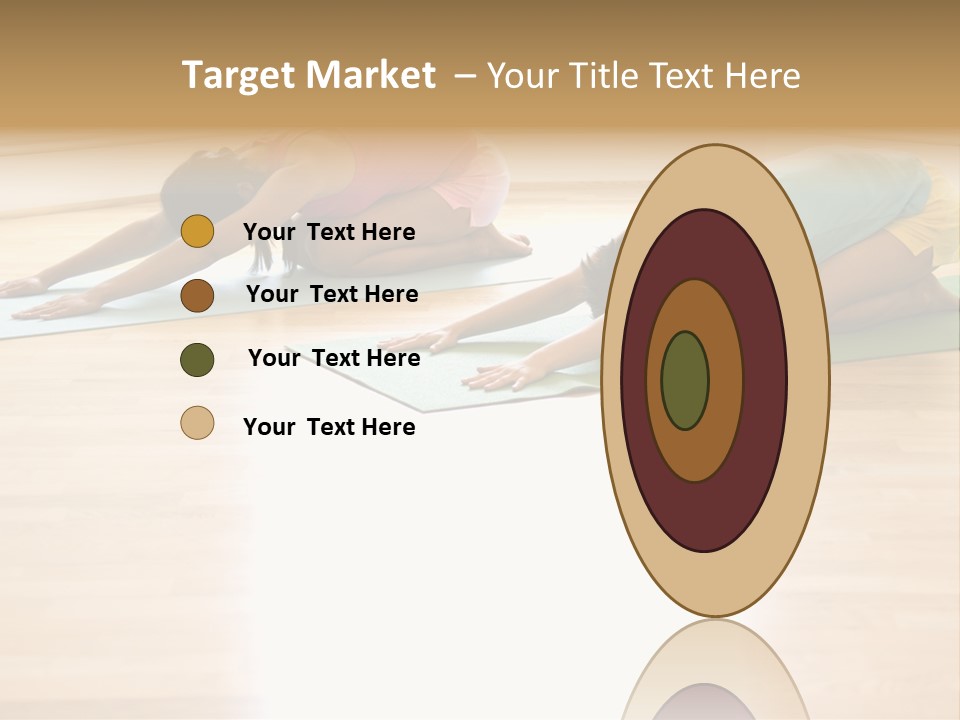 Two Young Women On Yoga Mats Doing Child's Pose. PowerPoint Template