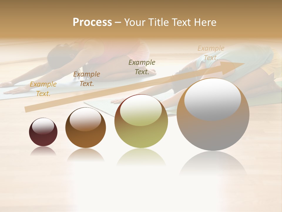 Two Young Women On Yoga Mats Doing Child's Pose. PowerPoint Template