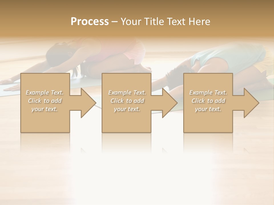 Two Young Women On Yoga Mats Doing Child's Pose. PowerPoint Template