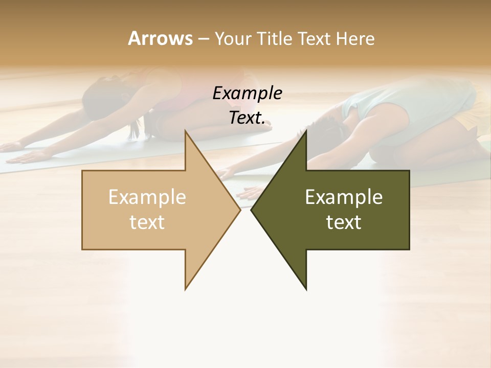 Two Young Women On Yoga Mats Doing Child's Pose. PowerPoint Template