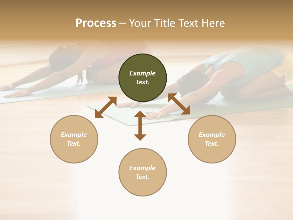 Two Young Women On Yoga Mats Doing Child's Pose. PowerPoint Template