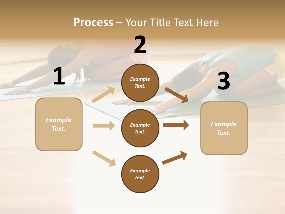 Two Young Women On Yoga Mats Doing Child's Pose. PowerPoint Template