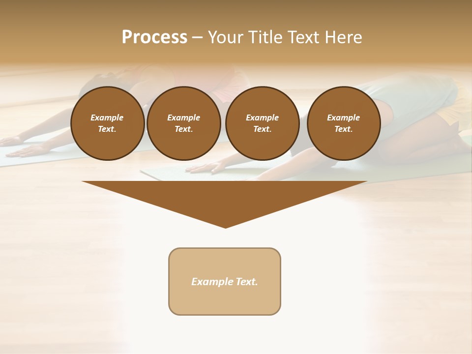 Two Young Women On Yoga Mats Doing Child's Pose. PowerPoint Template