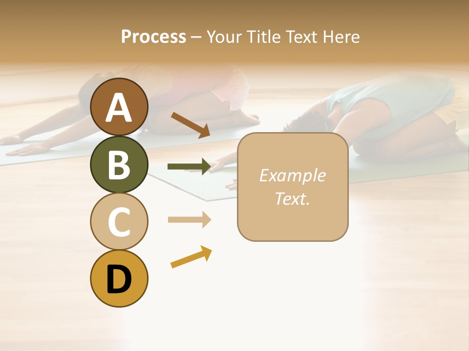 Two Young Women On Yoga Mats Doing Child's Pose. PowerPoint Template