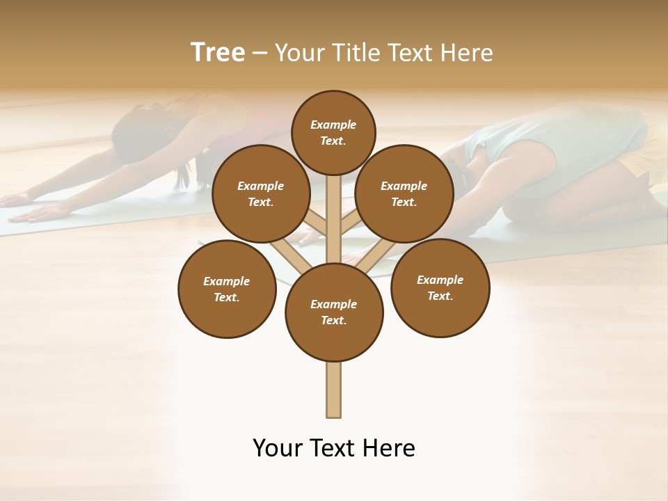 Two Young Women On Yoga Mats Doing Child's Pose. PowerPoint Template