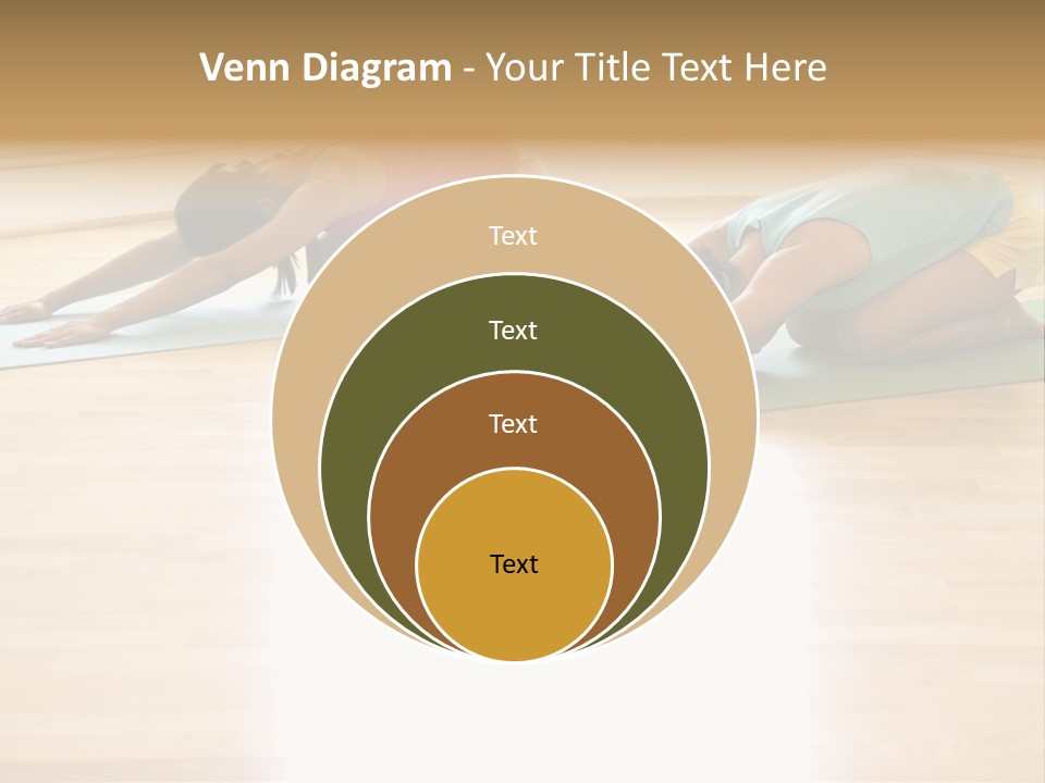 Two Young Women On Yoga Mats Doing Child's Pose. PowerPoint Template