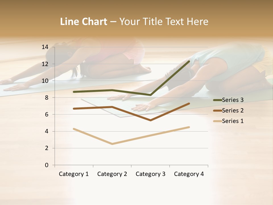 Two Young Women On Yoga Mats Doing Child's Pose. PowerPoint Template