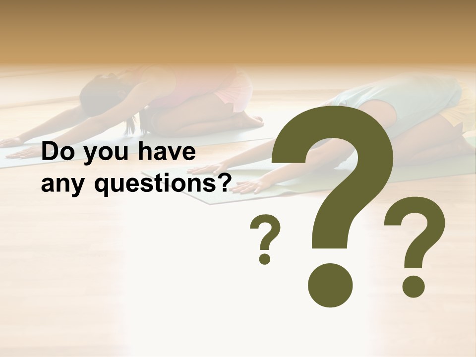 Two Young Women On Yoga Mats Doing Child's Pose. PowerPoint Template