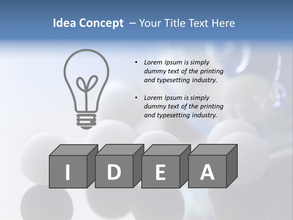 Extreme Macro Of Homeopathic Medications - Small White Balls And The Container PowerPoint Template