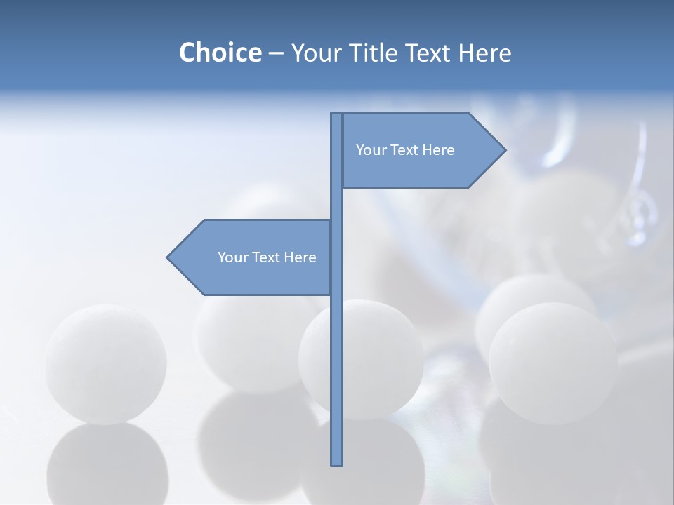 Extreme Macro Of Homeopathic Medications - Small White Balls And The Container PowerPoint Template