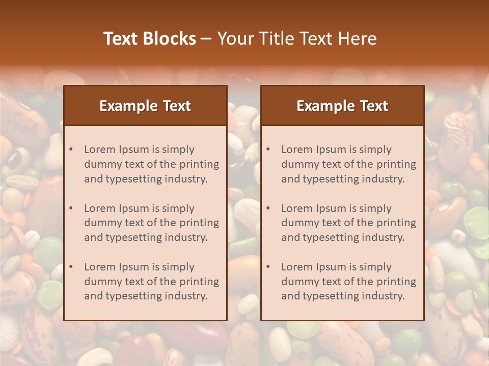 Close-Up Of Dried Legumes And Cereals PowerPoint Template