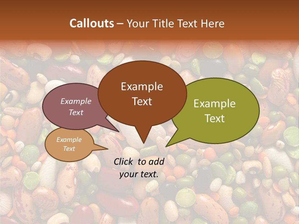 Close-Up Of Dried Legumes And Cereals PowerPoint Template