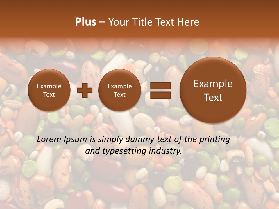 Close-Up Of Dried Legumes And Cereals PowerPoint Template