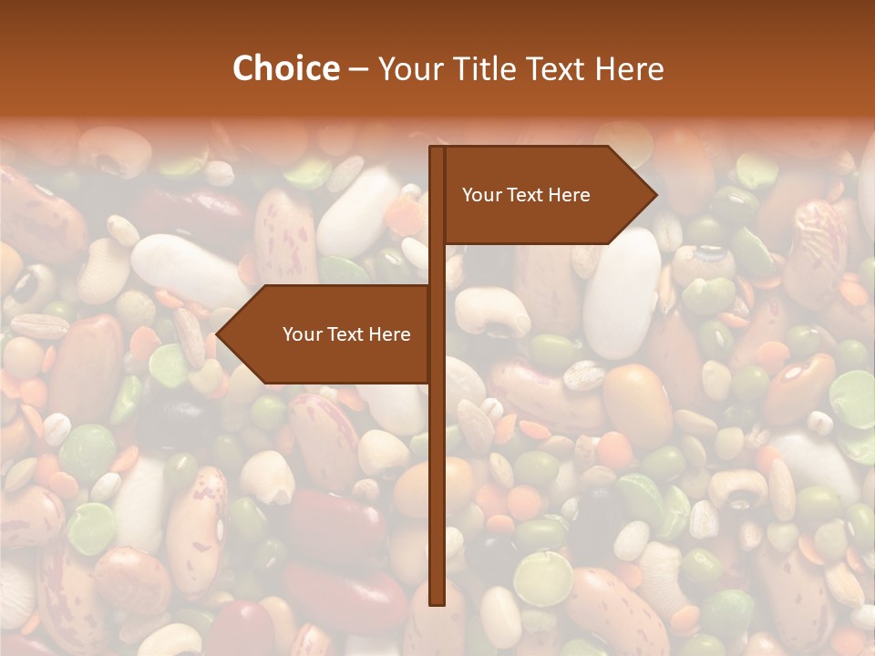 Close-Up Of Dried Legumes And Cereals PowerPoint Template