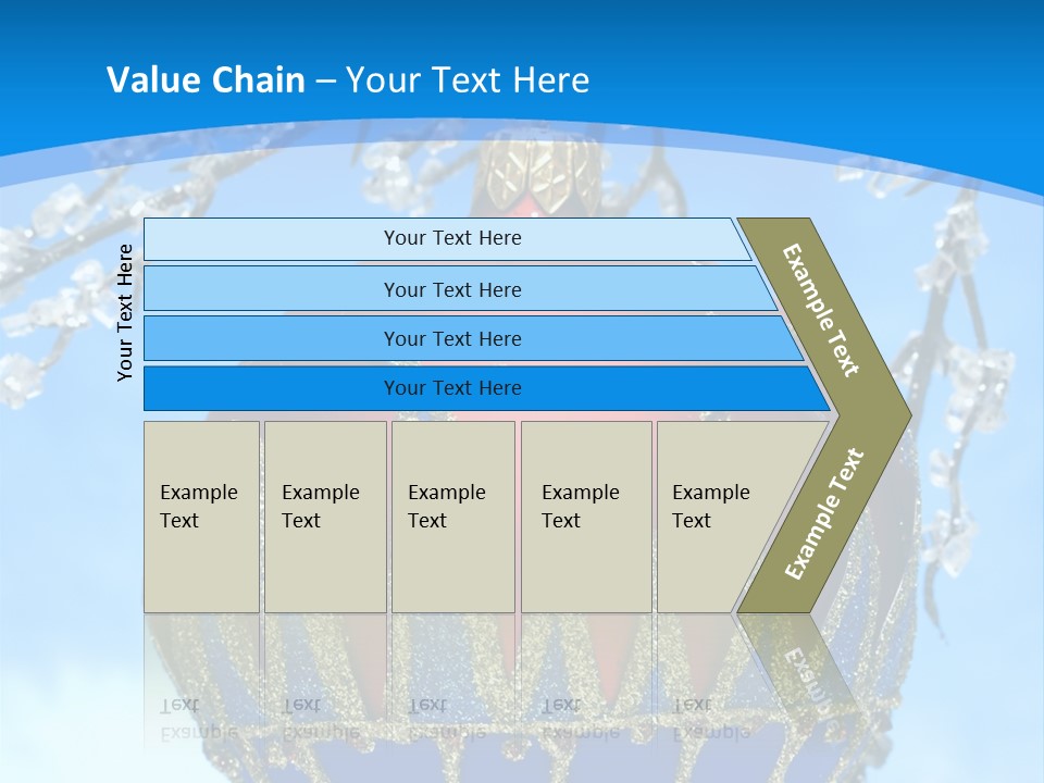 Red Christmas Ball On Winter Tree PowerPoint Template