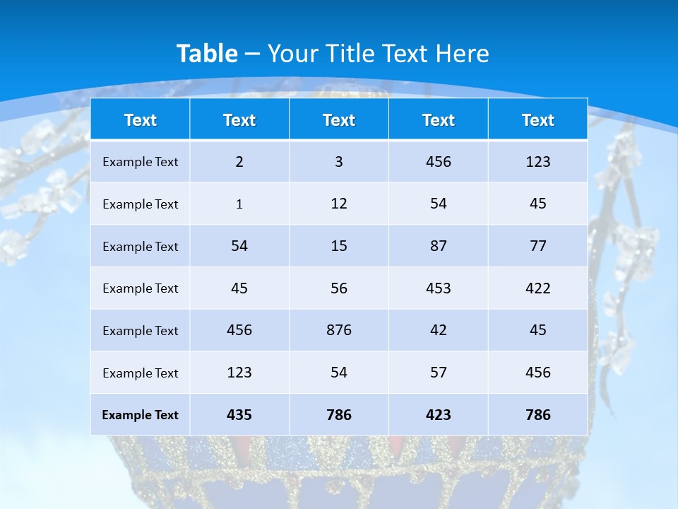 Red Christmas Ball On Winter Tree PowerPoint Template