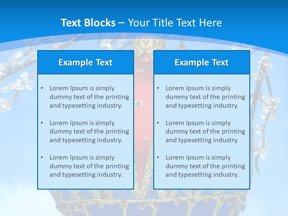 Red Christmas Ball On Winter Tree PowerPoint Template