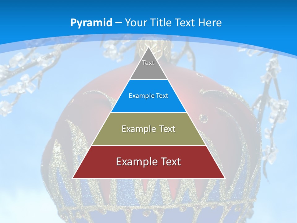 Red Christmas Ball On Winter Tree PowerPoint Template