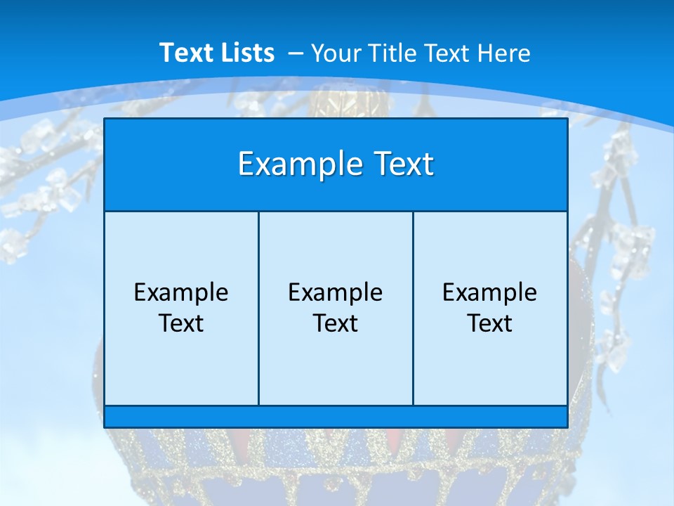 Red Christmas Ball On Winter Tree PowerPoint Template