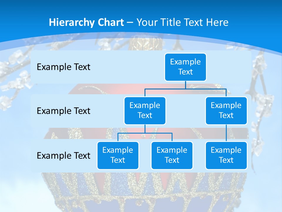 Red Christmas Ball On Winter Tree PowerPoint Template
