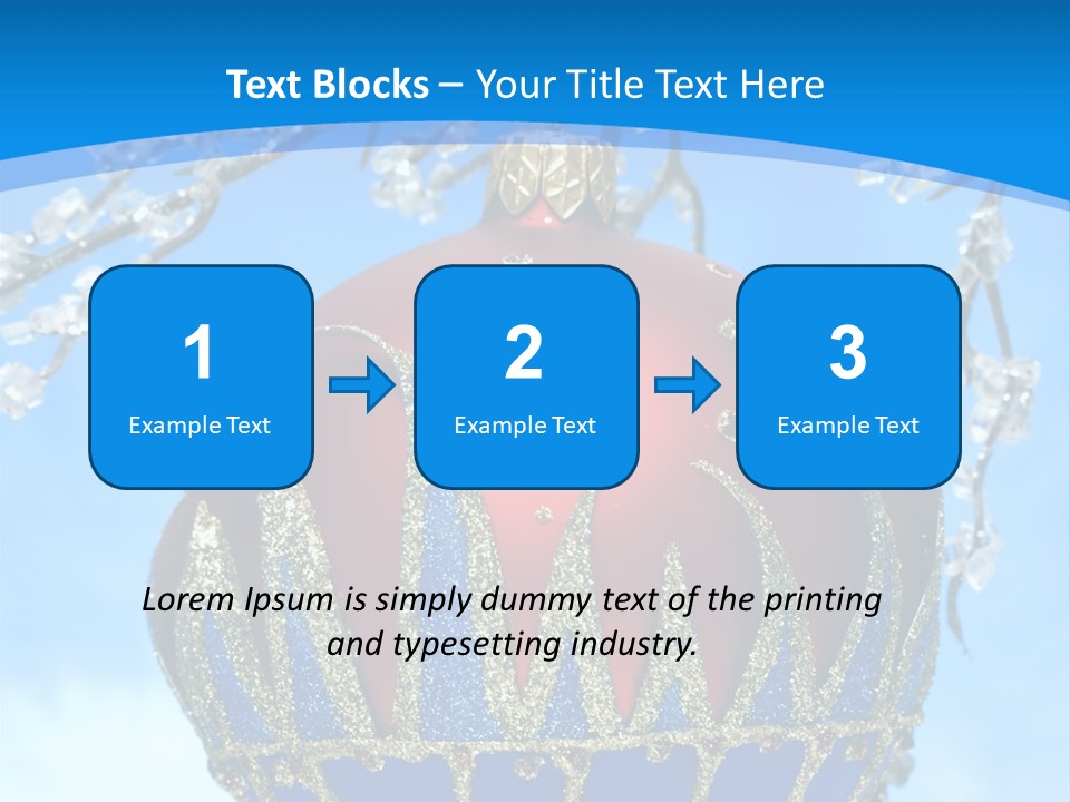 Red Christmas Ball On Winter Tree PowerPoint Template