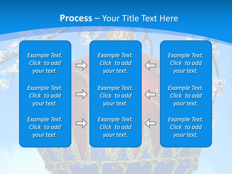Red Christmas Ball On Winter Tree PowerPoint Template
