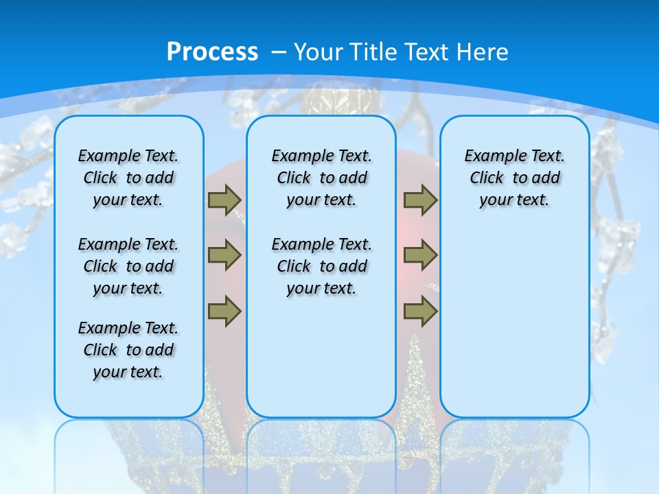 Red Christmas Ball On Winter Tree PowerPoint Template