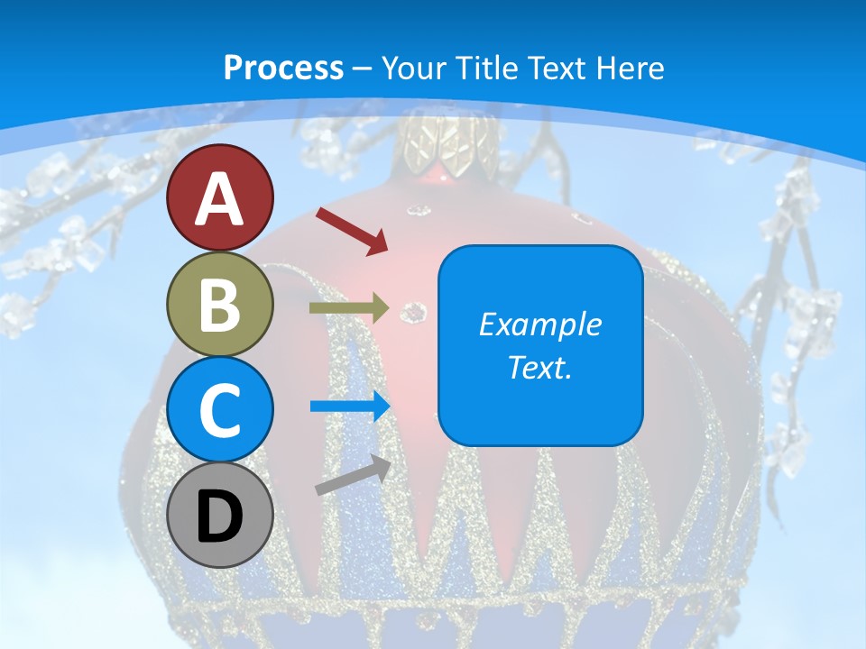 Red Christmas Ball On Winter Tree PowerPoint Template