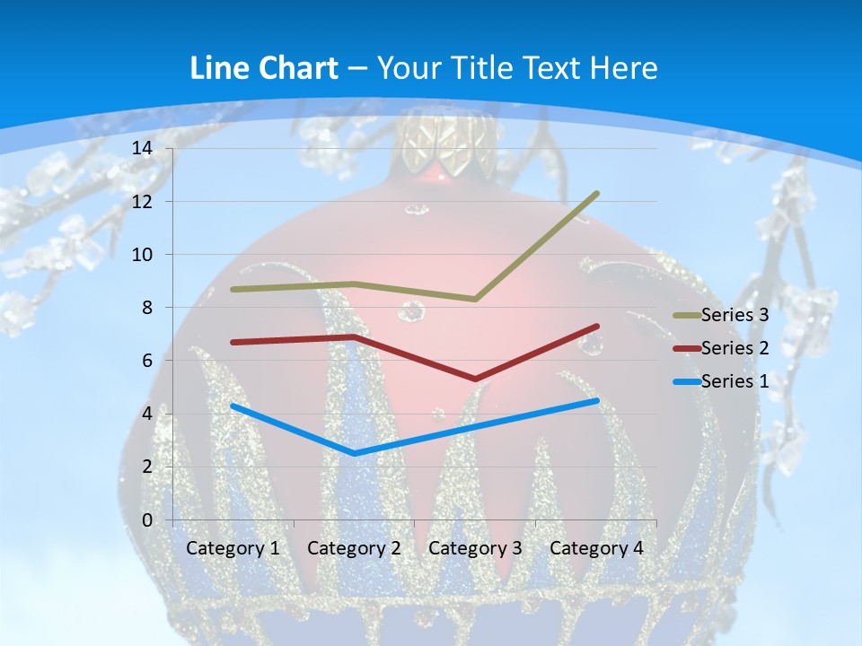 Red Christmas Ball On Winter Tree PowerPoint Template