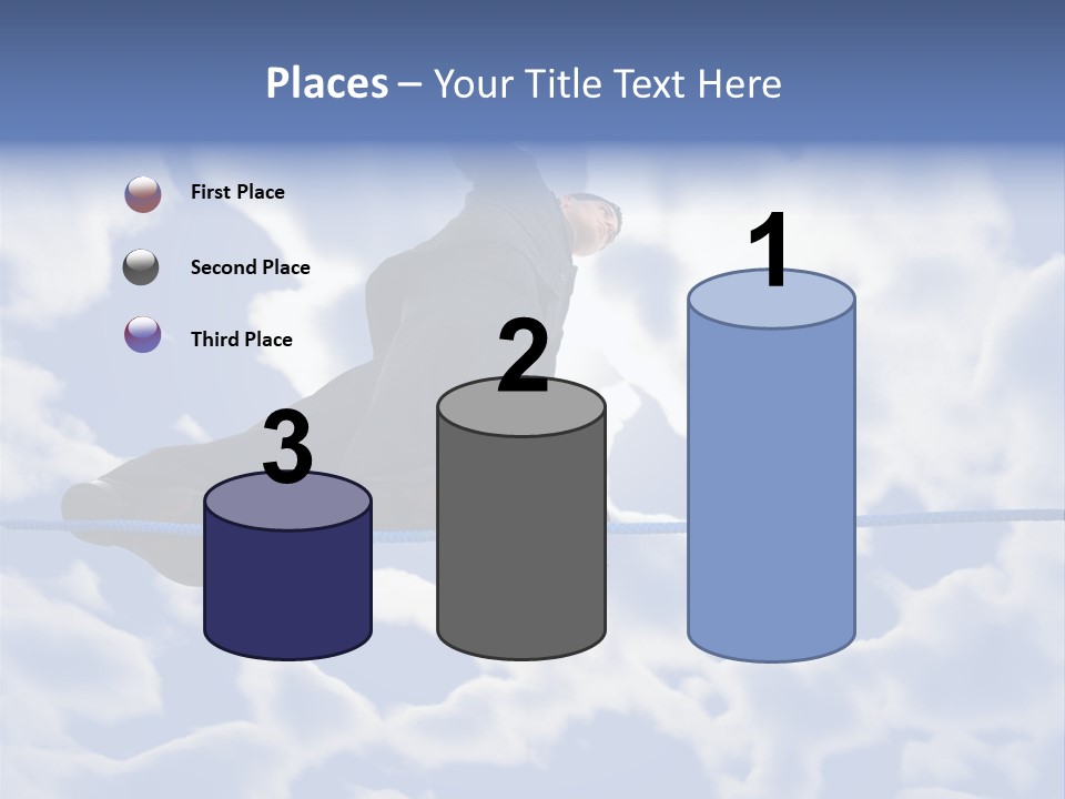 A Man Is Balancing On A Rope With His Hands PowerPoint Template