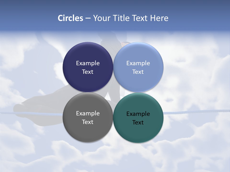 A Man Is Balancing On A Rope With His Hands PowerPoint Template