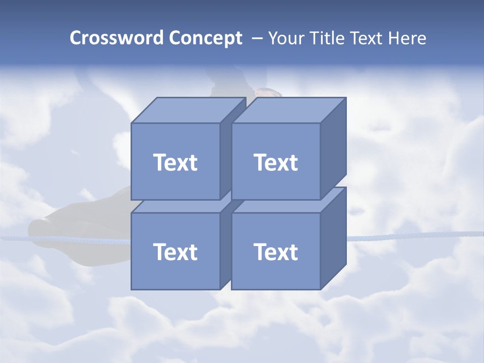 A Man Is Balancing On A Rope With His Hands PowerPoint Template