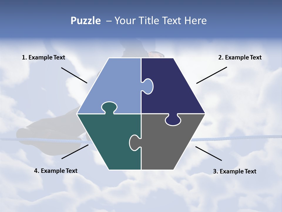 A Man Is Balancing On A Rope With His Hands PowerPoint Template