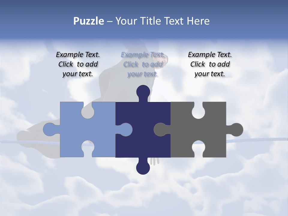 A Man Is Balancing On A Rope With His Hands PowerPoint Template