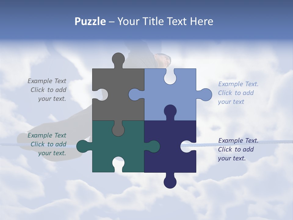 A Man Is Balancing On A Rope With His Hands PowerPoint Template