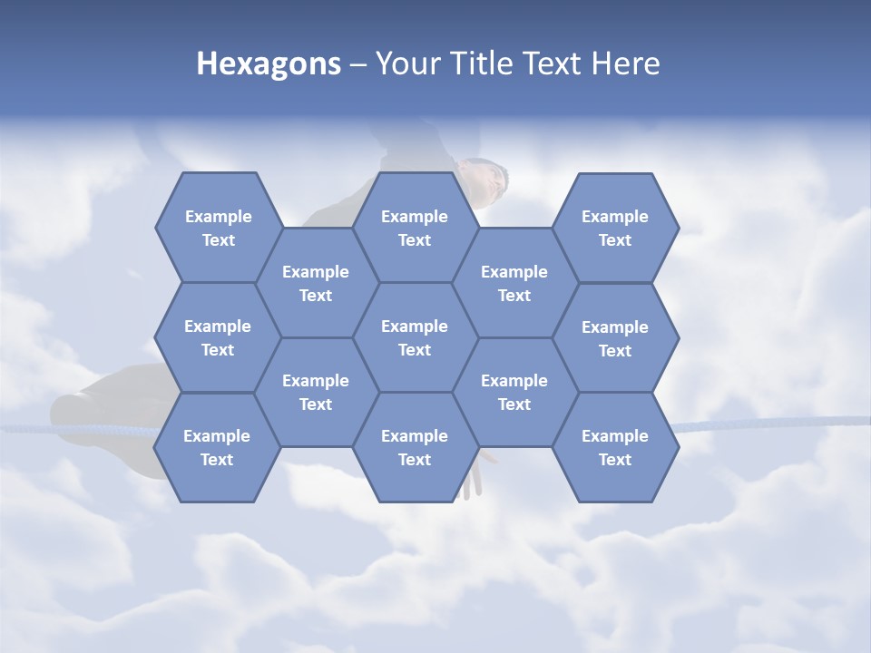 A Man Is Balancing On A Rope With His Hands PowerPoint Template