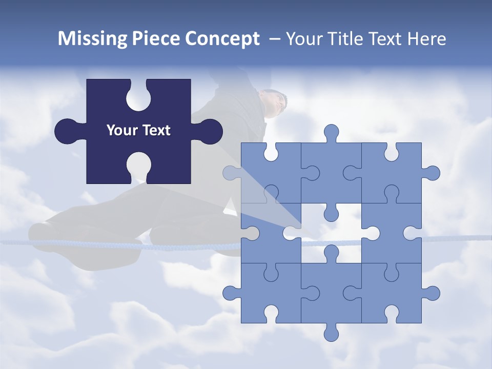 A Man Is Balancing On A Rope With His Hands PowerPoint Template