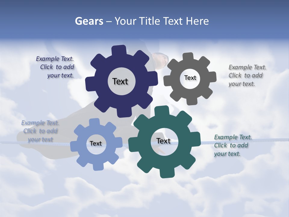 A Man Is Balancing On A Rope With His Hands PowerPoint Template