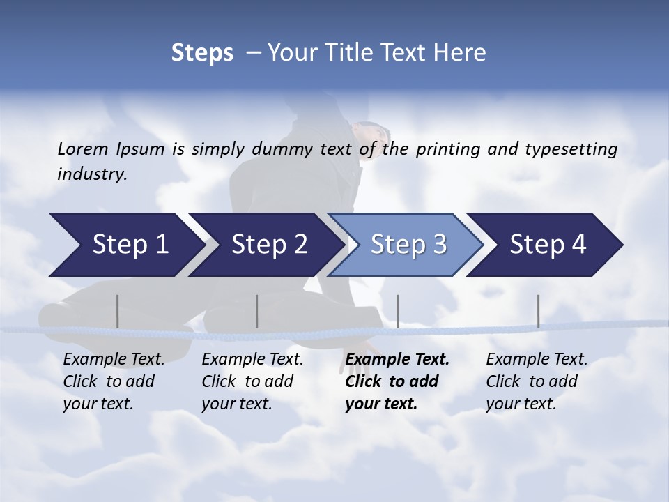 A Man Is Balancing On A Rope With His Hands PowerPoint Template