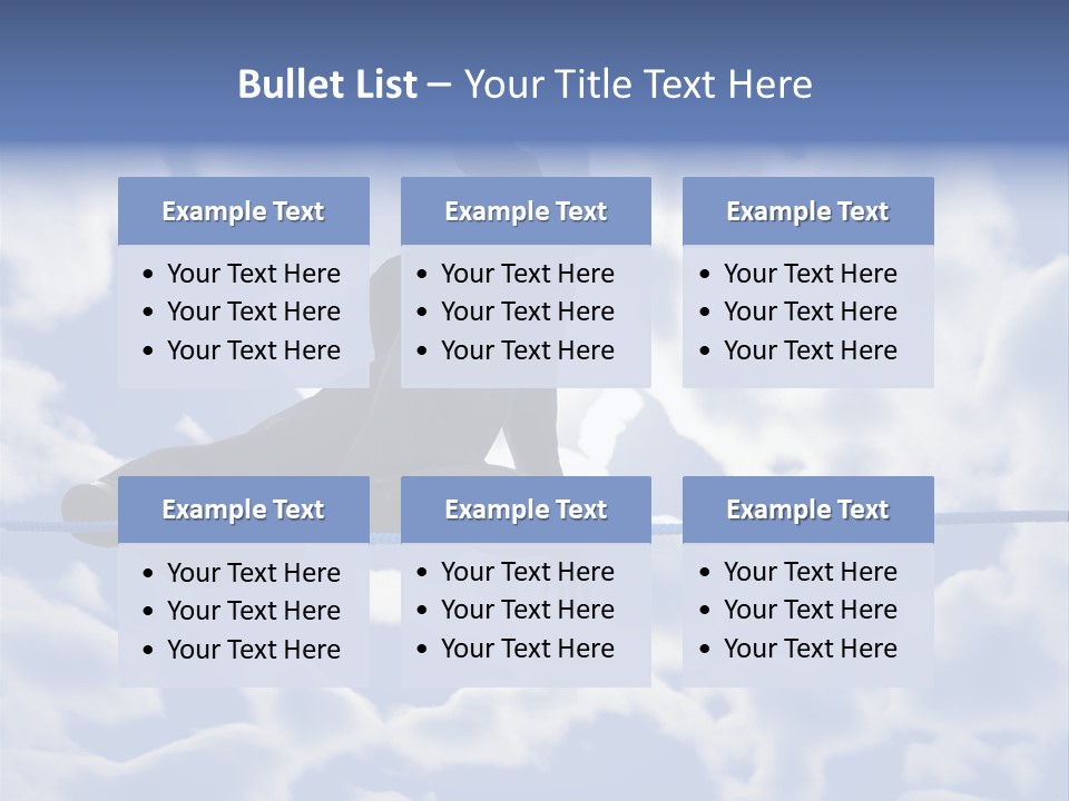 A Man Is Balancing On A Rope With His Hands PowerPoint Template