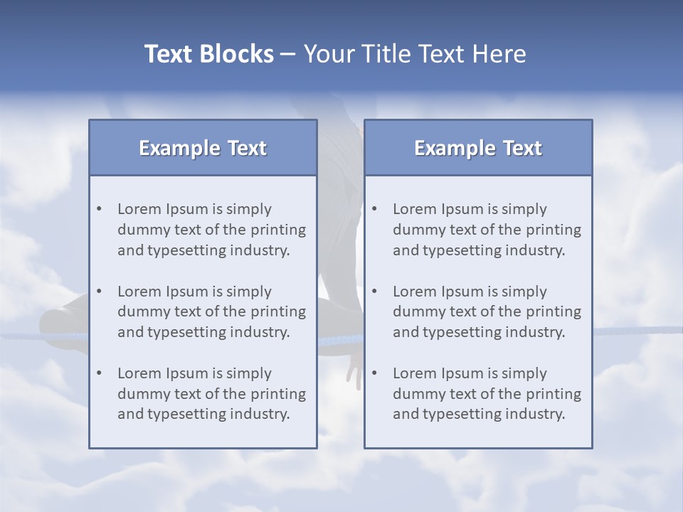 A Man Is Balancing On A Rope With His Hands PowerPoint Template