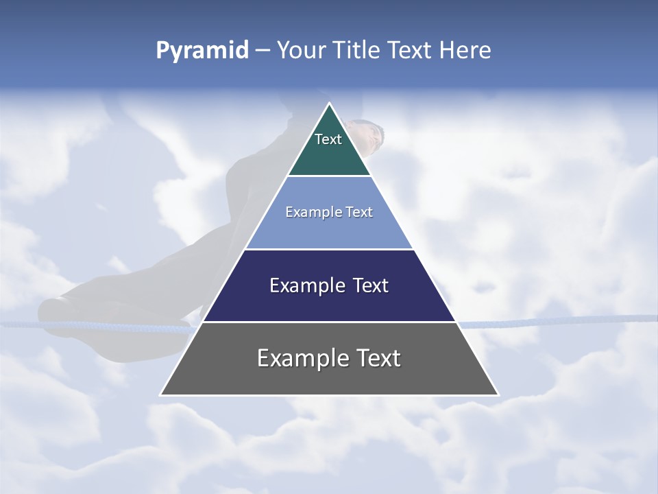 A Man Is Balancing On A Rope With His Hands PowerPoint Template