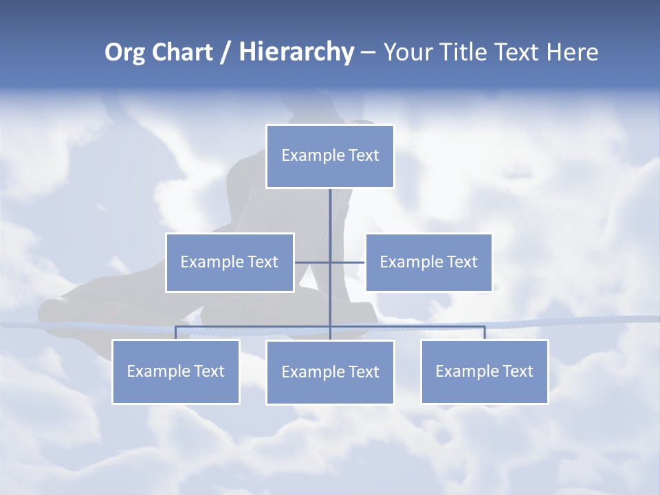 A Man Is Balancing On A Rope With His Hands PowerPoint Template