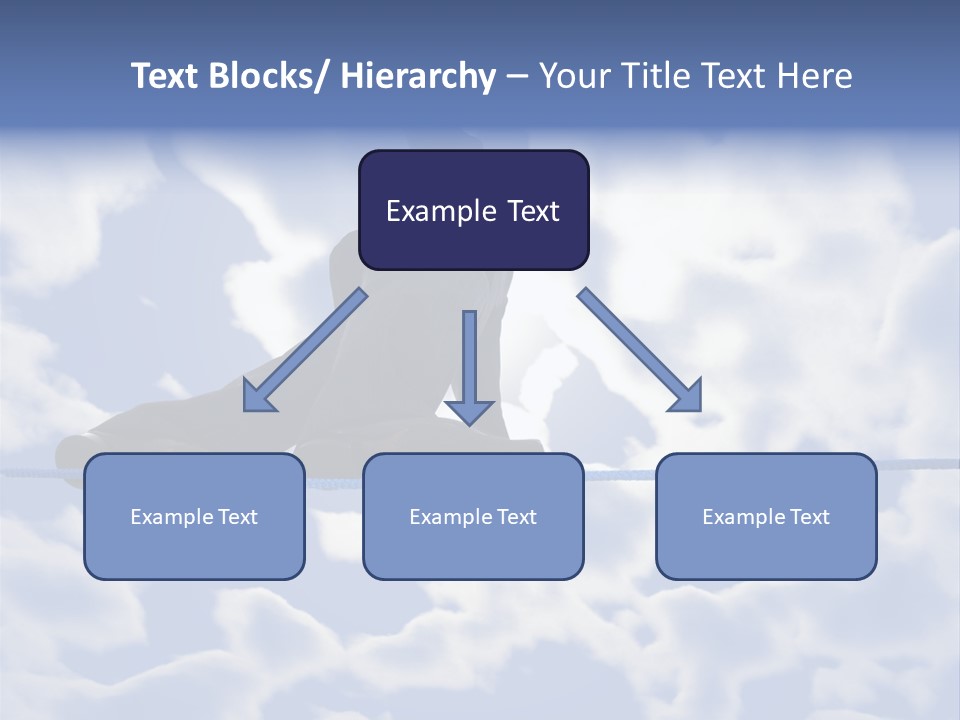 A Man Is Balancing On A Rope With His Hands PowerPoint Template