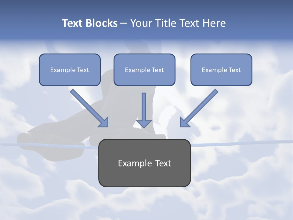A Man Is Balancing On A Rope With His Hands PowerPoint Template