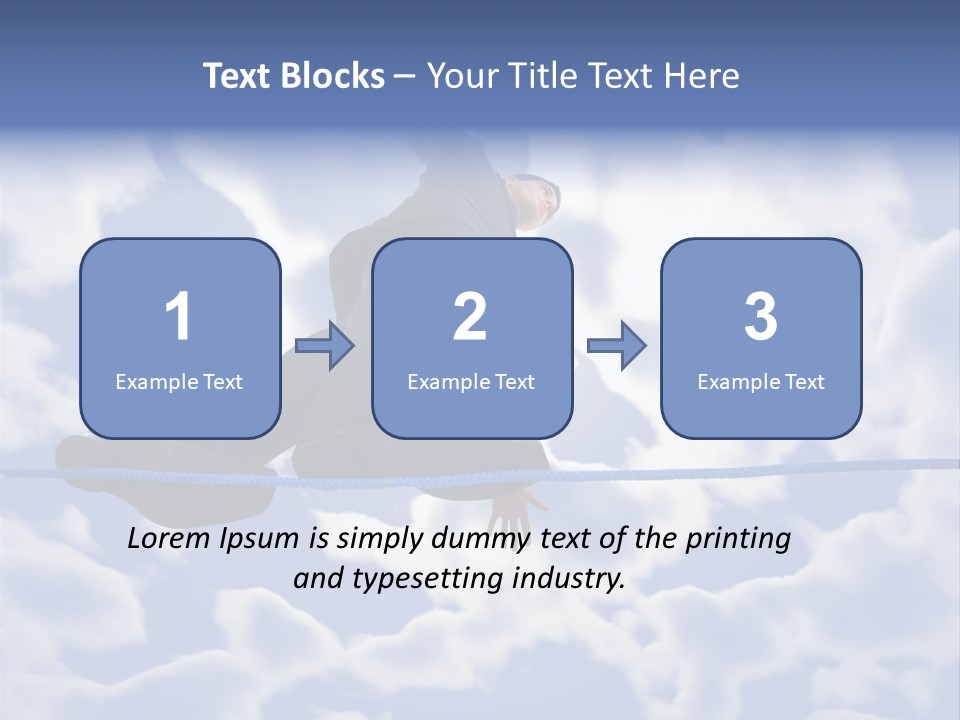 A Man Is Balancing On A Rope With His Hands PowerPoint Template
