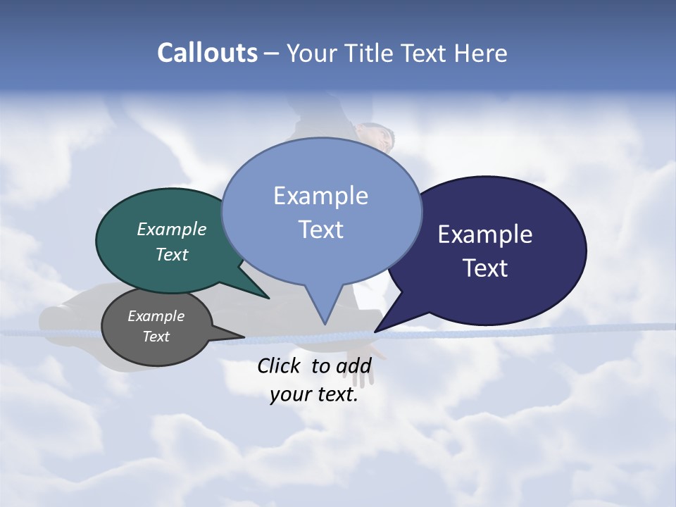 A Man Is Balancing On A Rope With His Hands PowerPoint Template