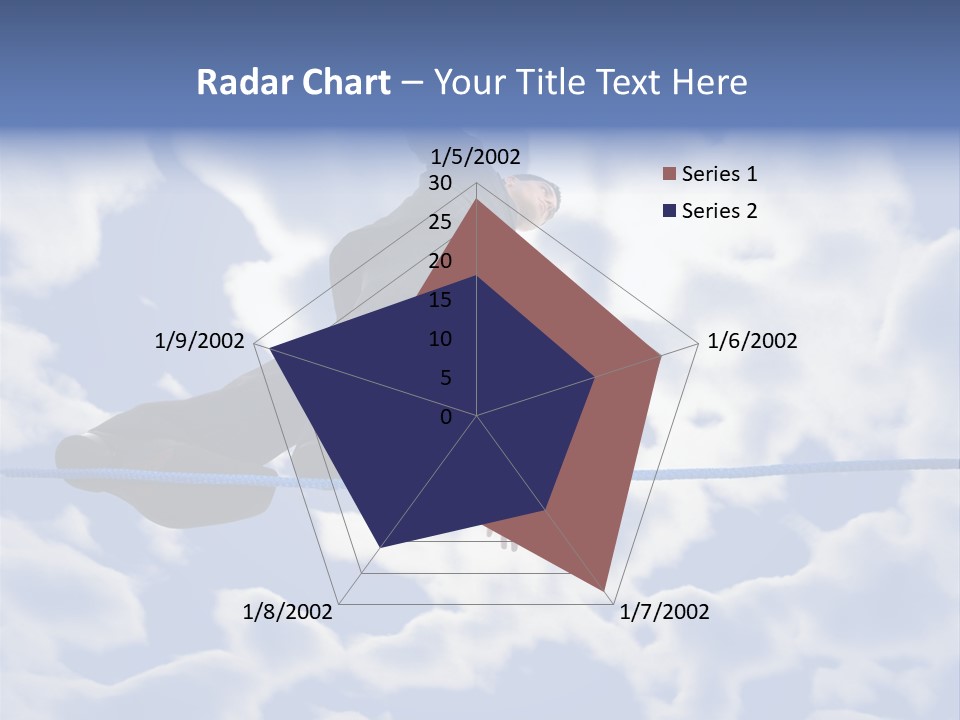 A Man Is Balancing On A Rope With His Hands PowerPoint Template