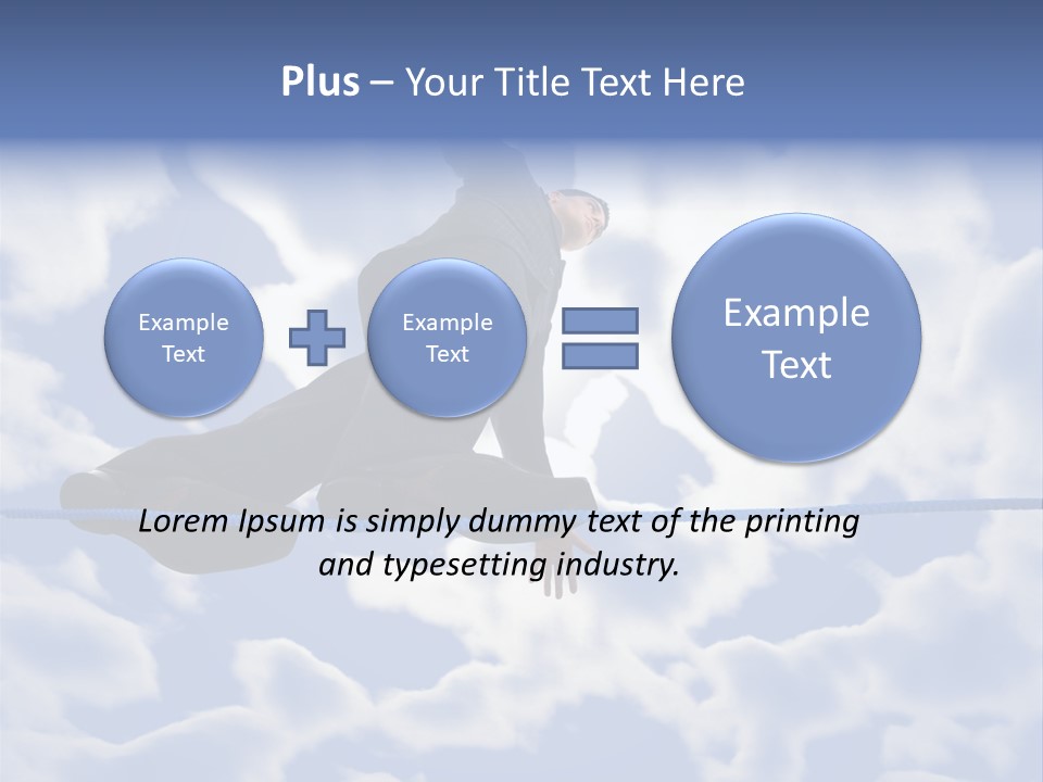 A Man Is Balancing On A Rope With His Hands PowerPoint Template